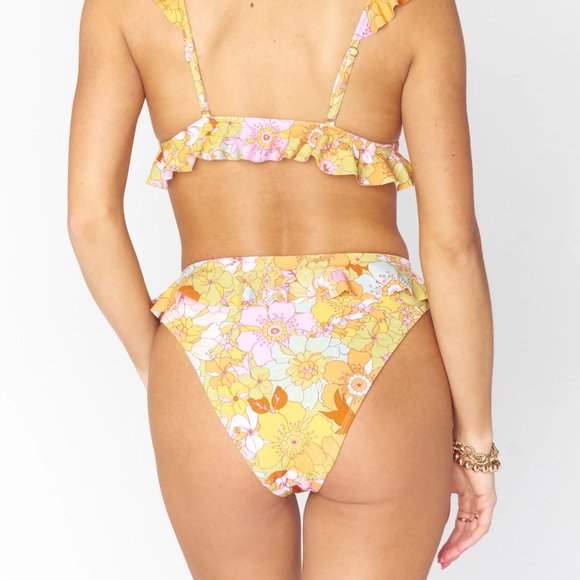 NWOT Show Me Your Mumu Island Ruffle Swim Bikini Bottom L - Picture 3 of 3